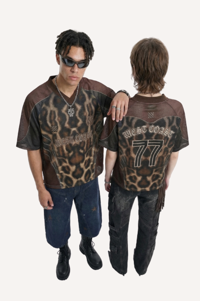 Men's Summer West Coast Leopard Mesh Tee