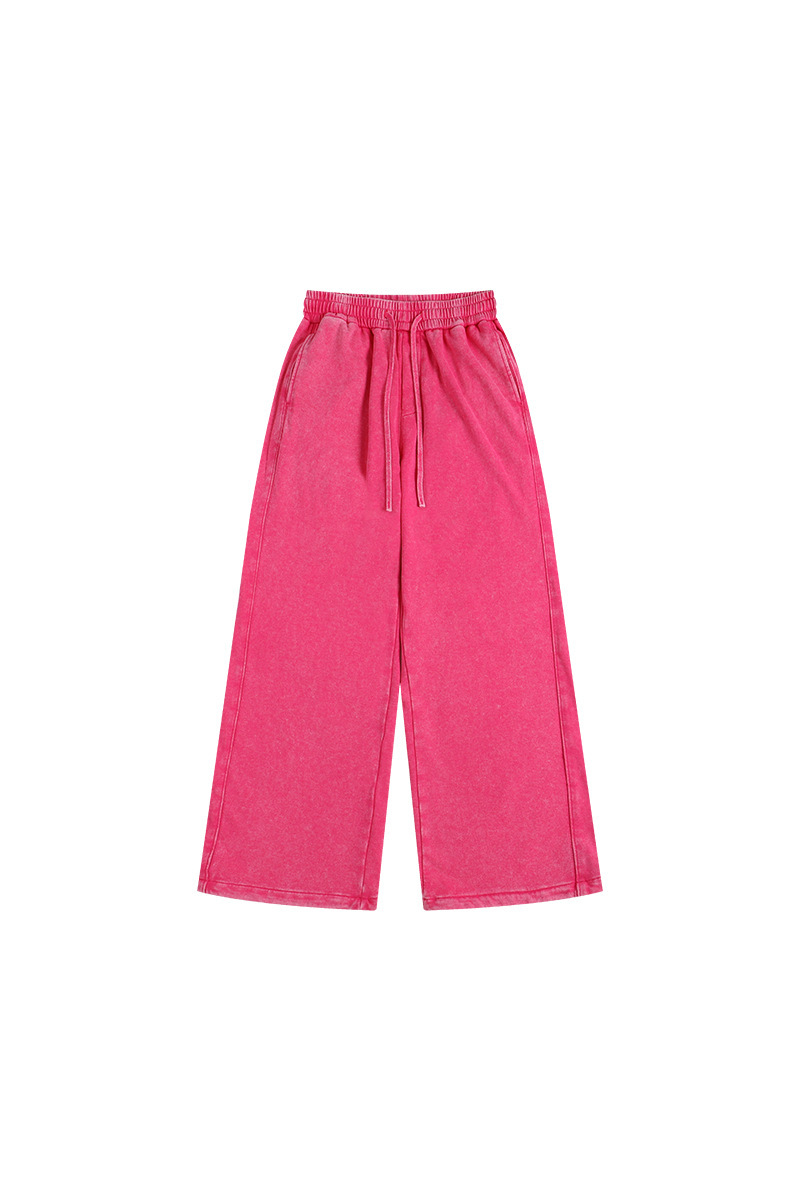 Men Fall Washed Vintage Straight Leg Sweatpants