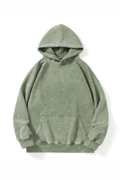 Men's  Fall Winter Washed Oversized Drop-Shoulder Hoodie