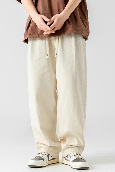 Men's Spring Japan Draped Double Pleated Fleece Pants