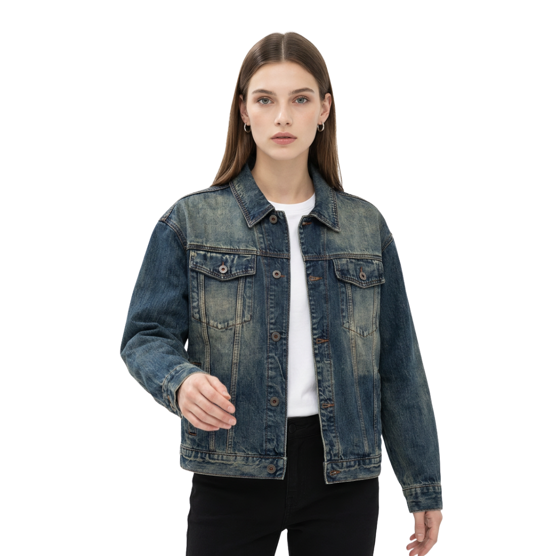 Women's Vintage Wash Denim Jacket