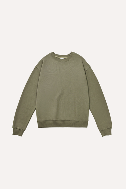 Men's Spring 380g Terry Cotton Loose Crewneck Sweatshirt