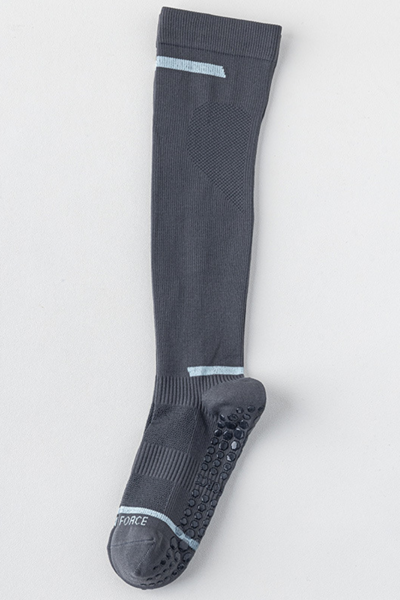 Women Fall Compression Non Slip Knee High Yoga Sports Socks