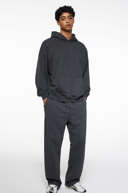 Men's Fall Winter 430g Terry Drawstring Hoodie Set