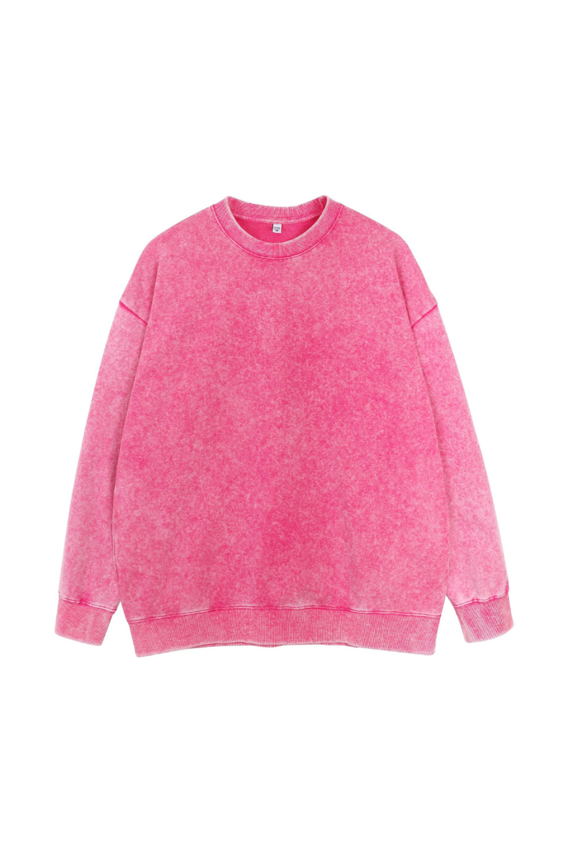 Unisex Fall Washed Vintage Drop Shoulder Sweatshirt