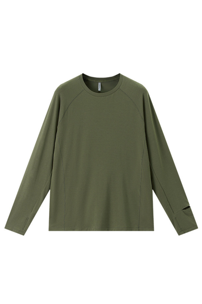 Men's Summer Wool Long Sleeve Outdoor Anti-Odor Tee