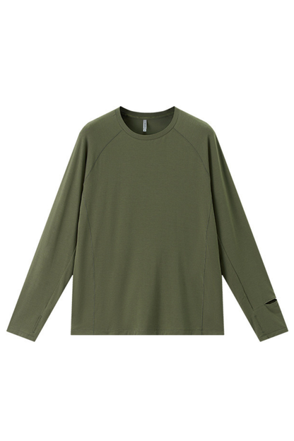 Men's Summer Wool Long Sleeve Outdoor Anti-Odor Tee