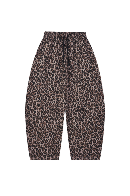 Men's Fall Winter Vintage Leopard Curved-Leg Sweatpants
