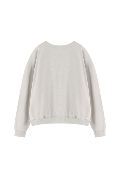 Women Fall Clothing 360G Raw Edge Cropped Pocket Sweatshirt