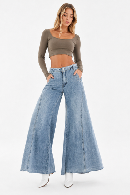 Women's High Waist Wide Leg Jeans