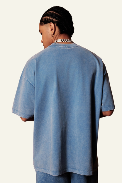 Men's Cotton Streetwear Vintage Washed T-shirt