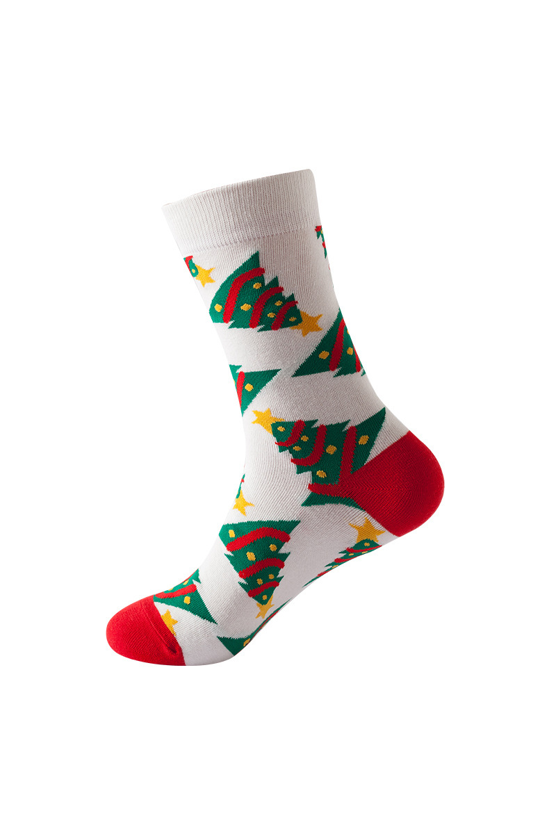 Unisex Fall Winter Festive Cartoon Christmas Crew Socks
