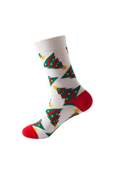 Unisex Fall Winter Festive Cartoon Christmas Crew Socks