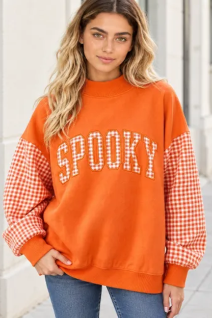 Women Fall Clothing Christmas Merry Plaid Sweatshirt