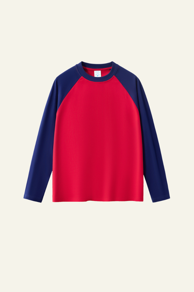 Women's Streetwear Cotton Color Block Long Sleeve T-shirt