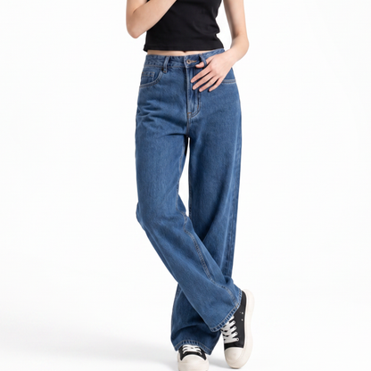 Women's High Waist Soft Straight Leg Jeans