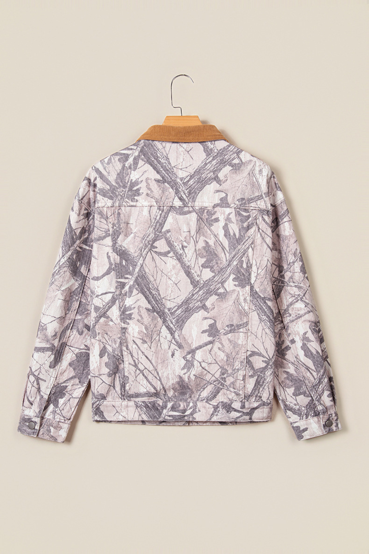 Women's Fall Camo Print Lapel Long Sleeve Denim Jacket