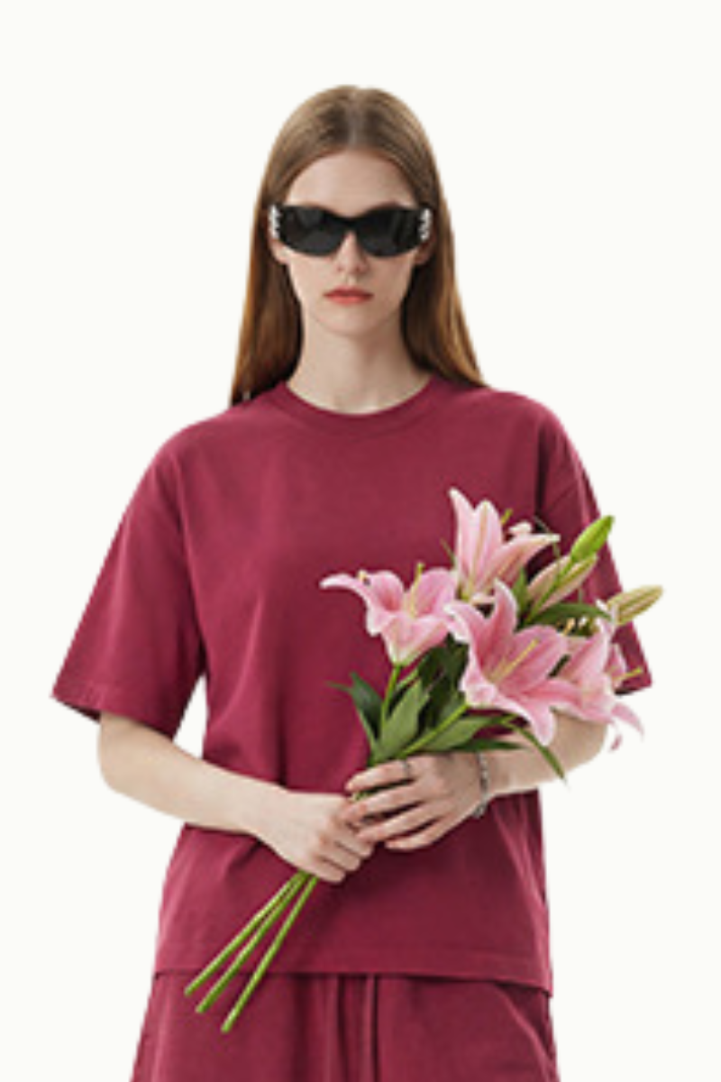 Women's Summer 280g Cotton Washed Oversized Boxy Tee
