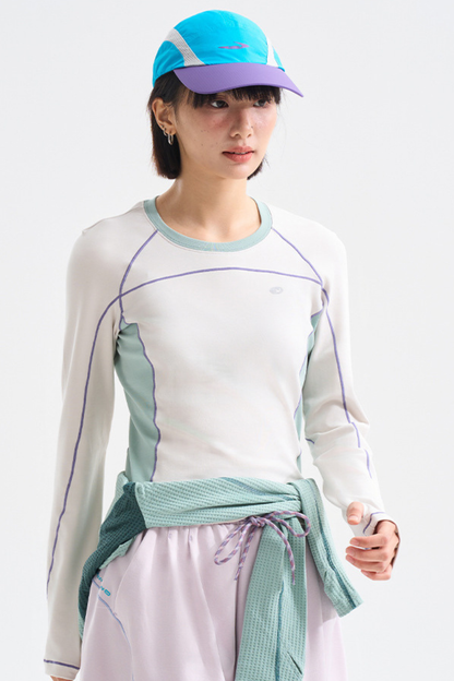 Women's Tight Stretch Slim Quick Dry Long Sleeve Crop Top