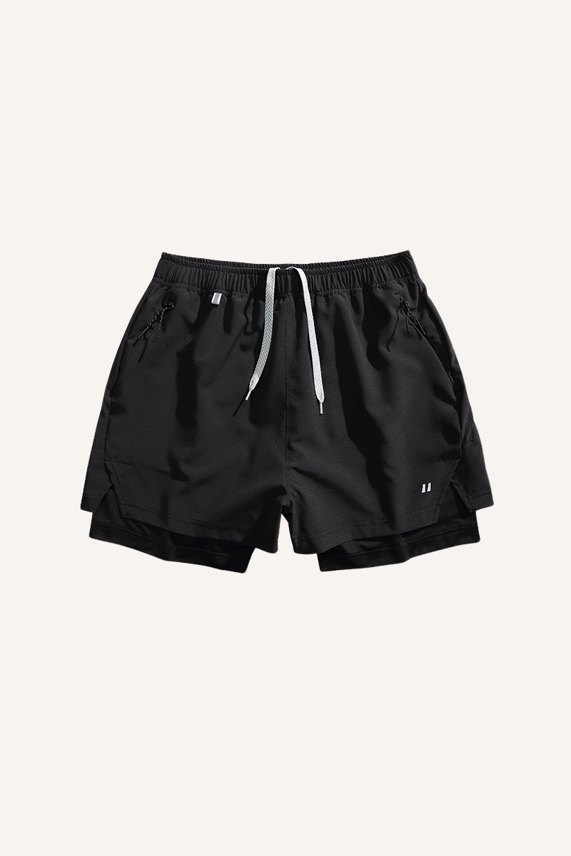 Unisex 2-in-1 Breathable Cooling Quick Dry Bike Shorts