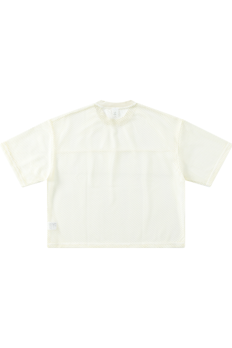 Men's Summer Boxy Mesh Cropped Football Streetwear T-Shirt