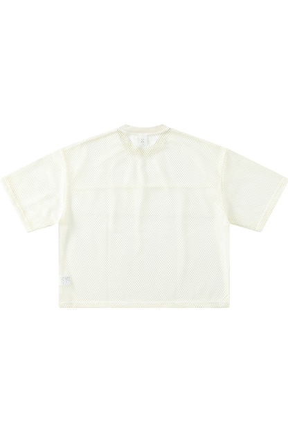 Men's Summer Boxy Mesh Cropped Football Streetwear T-Shirt