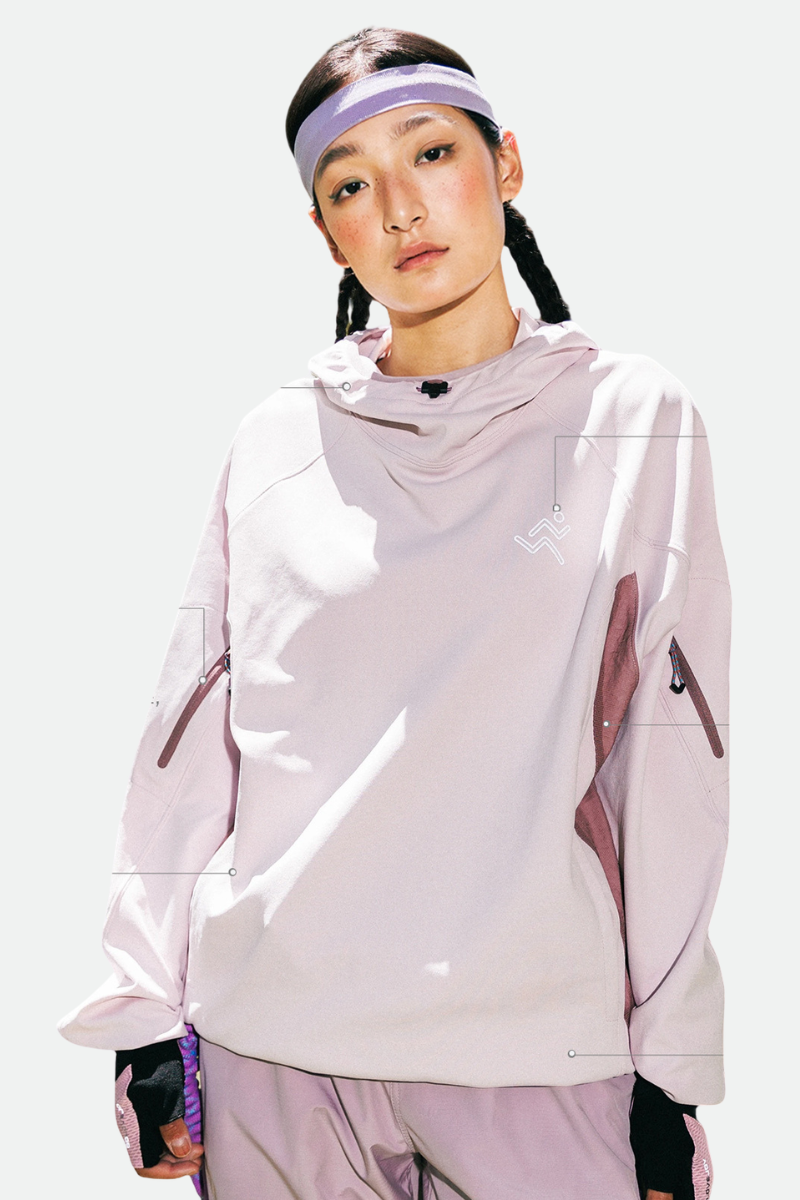 Unisex Outdoor Light Colorblock Reflective Quick Dry Hoodie