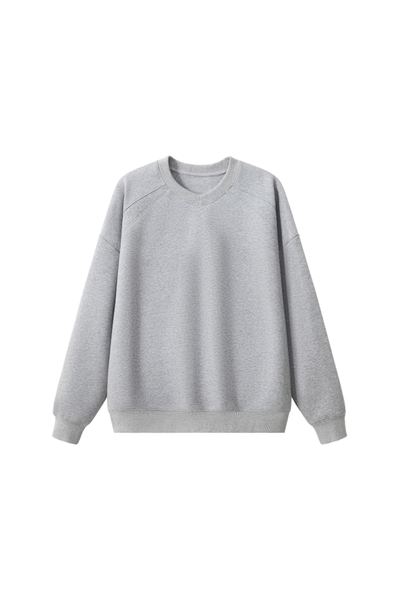Men Fall Clothing Blend Raglan Cropped Pullover Sweatshirt