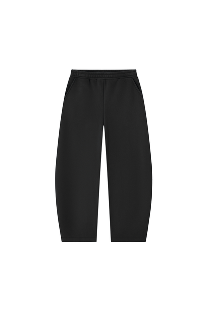 Unisex Fall Clothing Fleece Lined Curved Wide Leg Pants