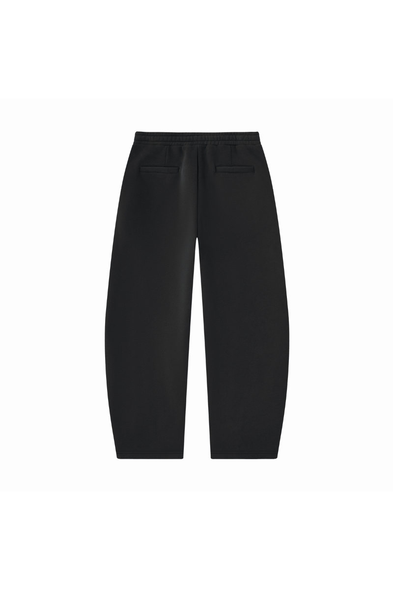 Unisex Fall Clothing Fleece Lined Curved Wide Leg Pants