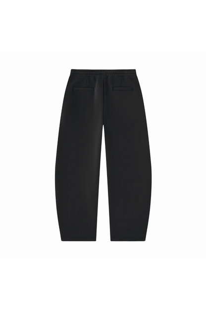 Unisex Fall Clothing Fleece Lined Curved Wide Leg Pants