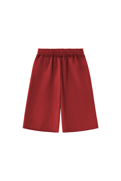 Unisex Fall Clothing Heavy Terry Drawstring Wide Shorts