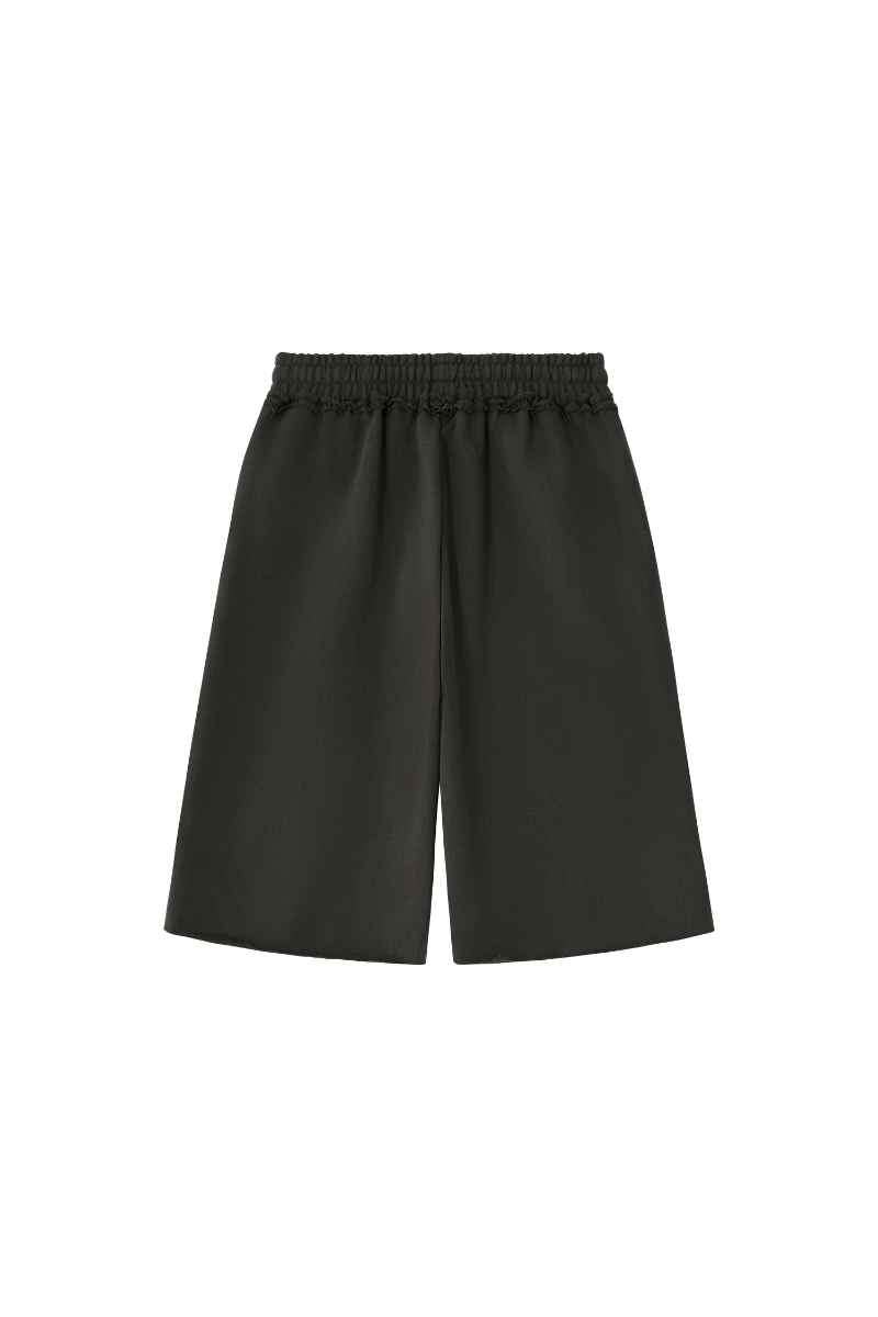 Unisex Fall Clothing Heavy Terry Drawstring Wide Shorts