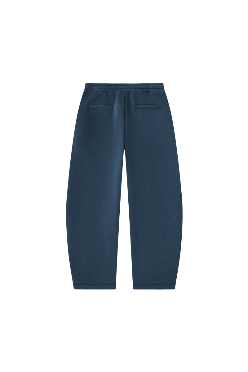 Unisex Fall Clothing Fleece Lined Curved Wide Leg Pants