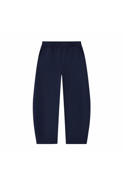 Unisex Fall Clothing Fleece Lined Curved Wide Leg Pants