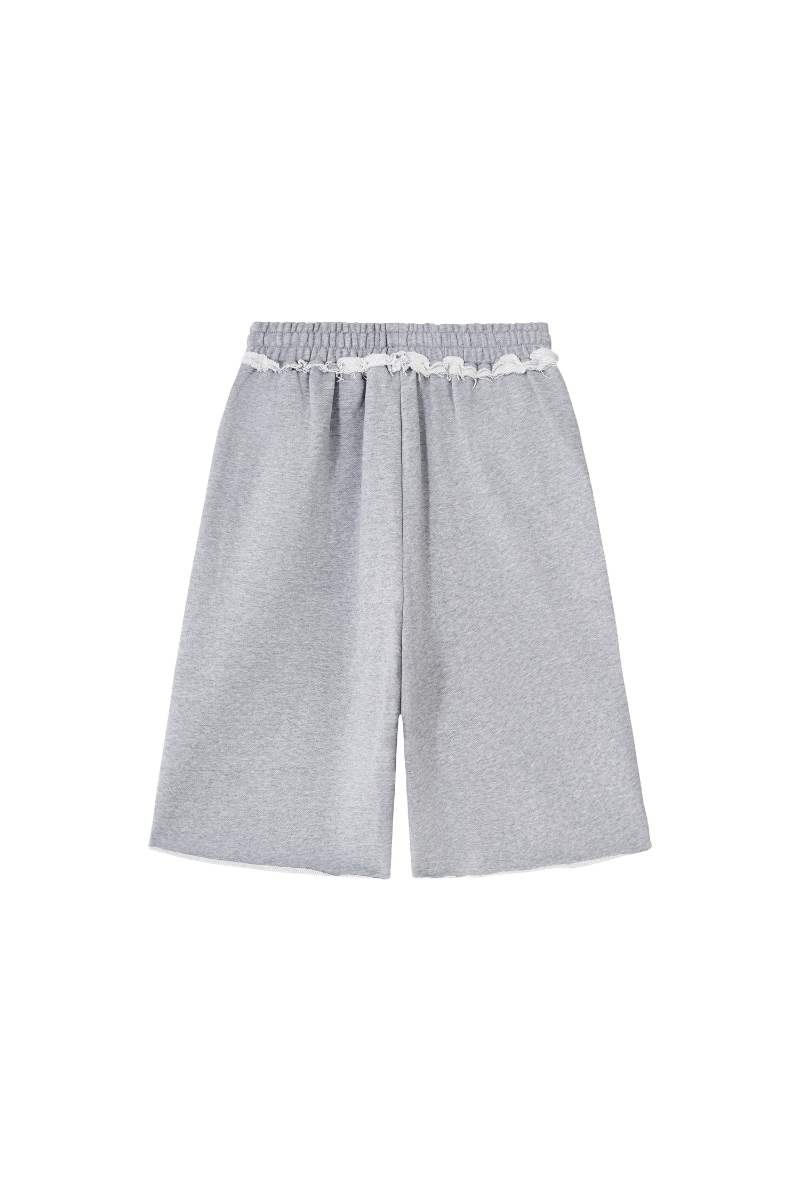 Unisex Fall Clothing Heavy Terry Drawstring Wide Shorts