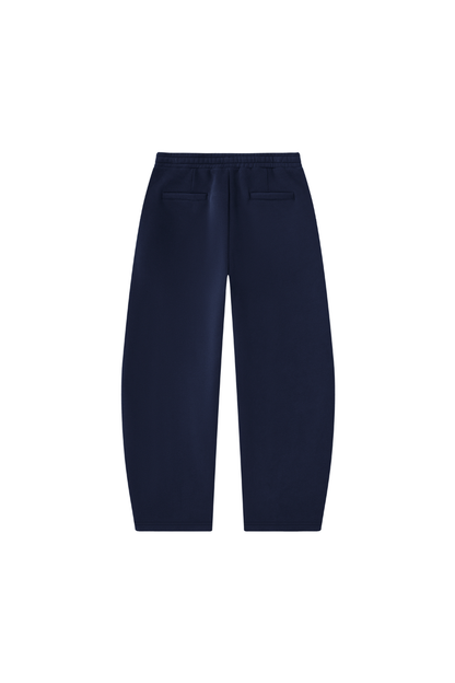 Unisex Fall Clothing Fleece Lined Curved Wide Leg Pants