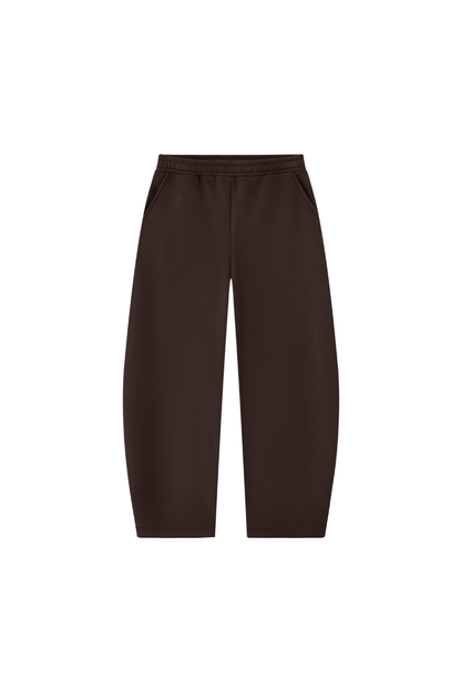 Unisex Fall Clothing Fleece Lined Curved Wide Leg Pants