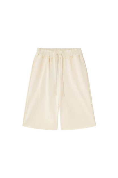 Unisex Fall Clothing Heavy Terry Drawstring Wide Shorts
