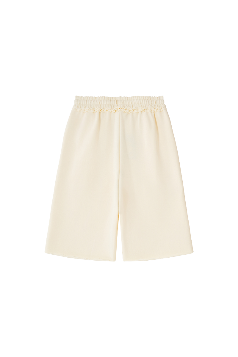 Unisex Fall Clothing Heavy Terry Drawstring Wide Shorts