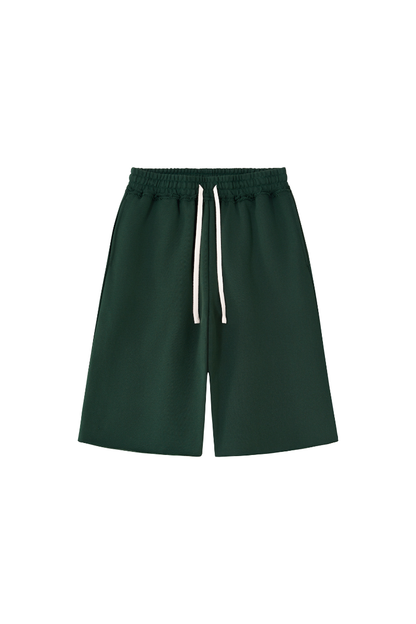 Unisex Fall Clothing Heavy Terry Drawstring Wide Shorts