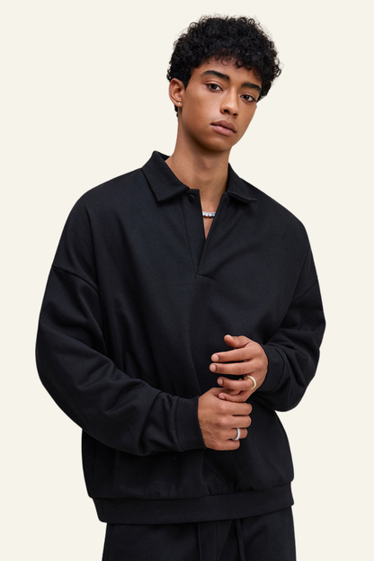 Men's Stand-Collar Pullover Hoodie