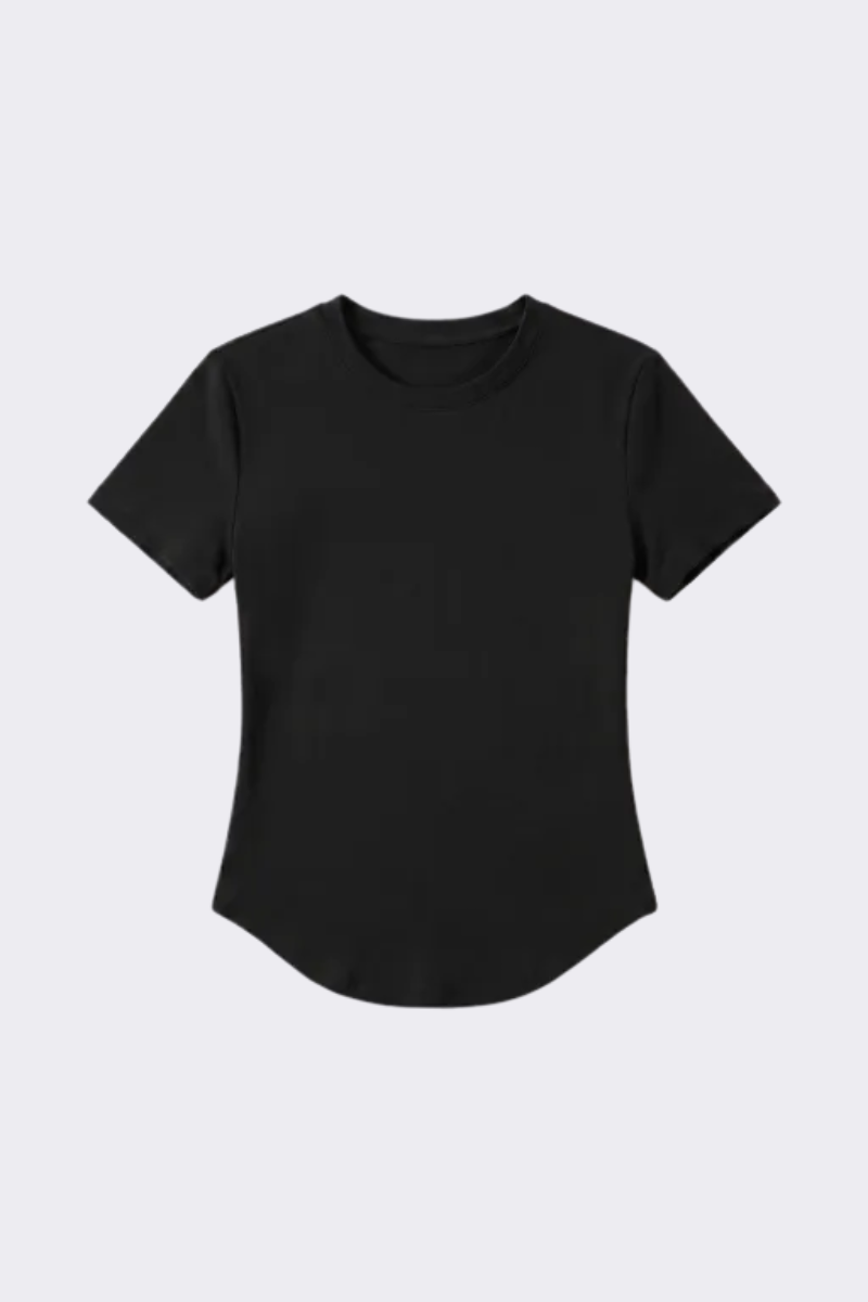Women's Outdoor Yoga Gym Tight Run Tee - Crewneck