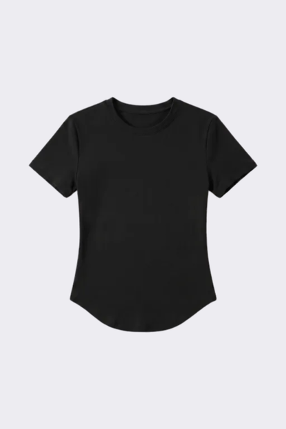 Women's Outdoor Yoga Gym Tight Run Tee - Crewneck