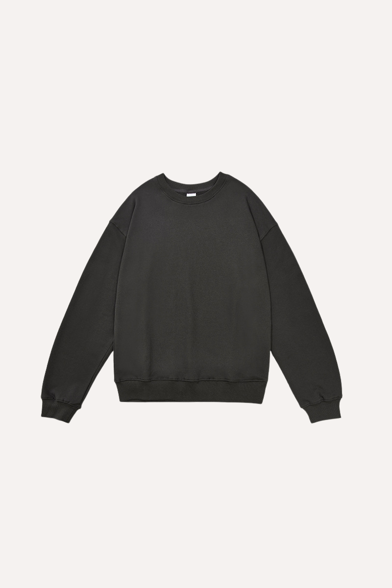 Men's Spring 380g Terry Cotton Loose Crewneck Sweatshirt