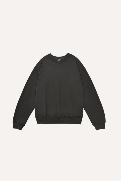 Men's Spring 380g Terry Cotton Loose Crewneck Sweatshirt