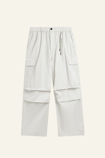 Men's Streetwear Washed Cotton Side Pockets Cargo Pants