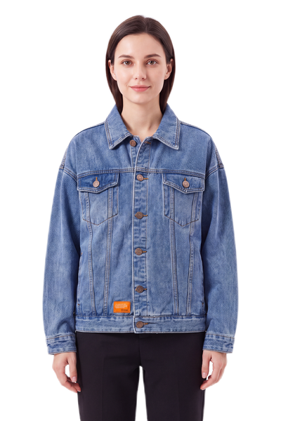 Women's Letter Embroidery  Relaxed Denim Jacket