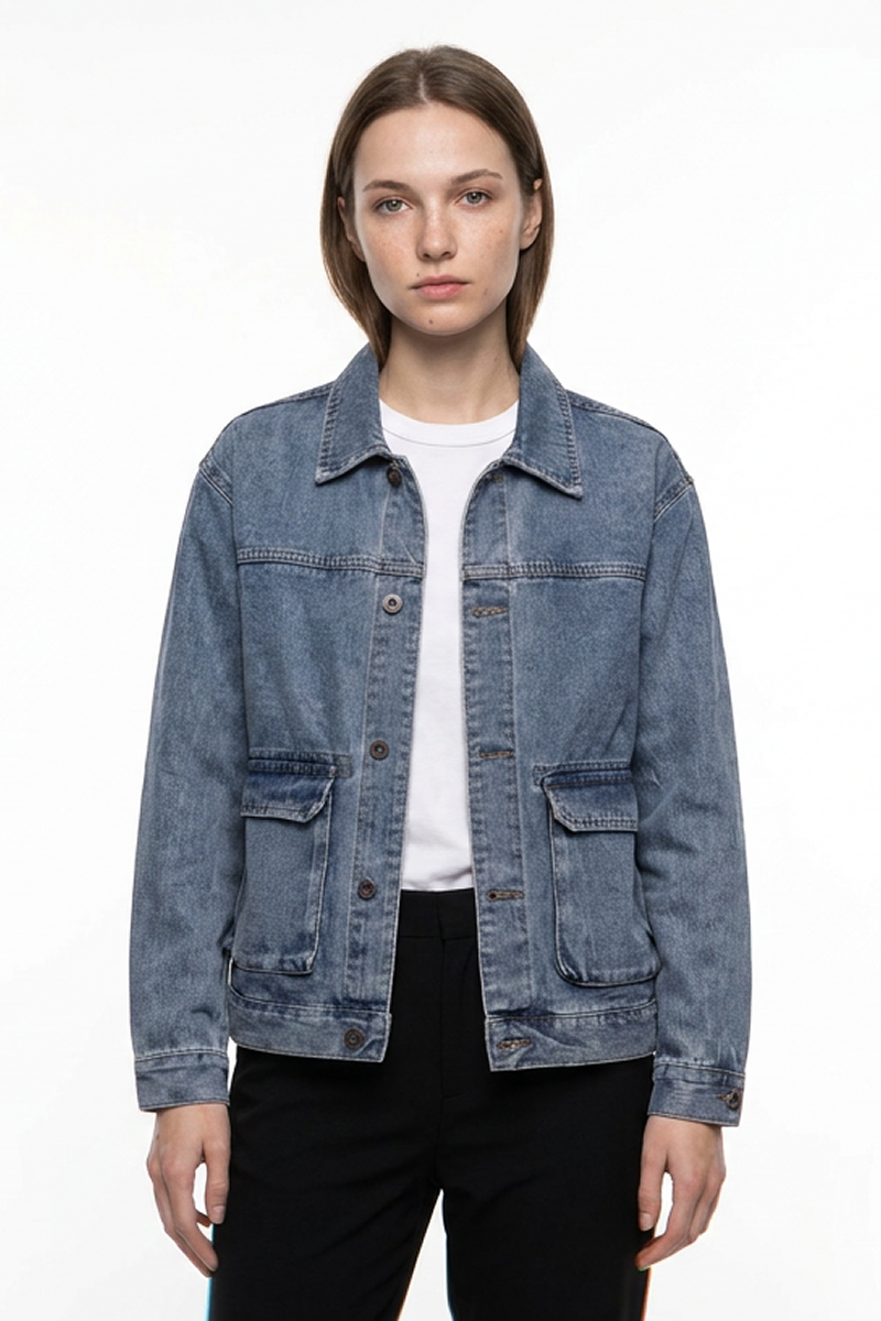 Women's Classic Washed  Relaxed Denim Jacket