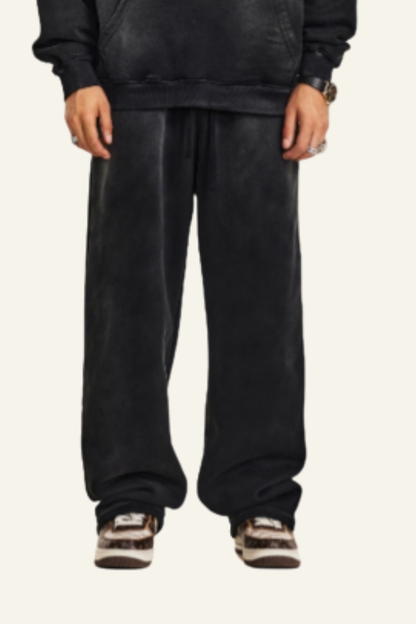 Men's Washed Straight-Leg Pants.